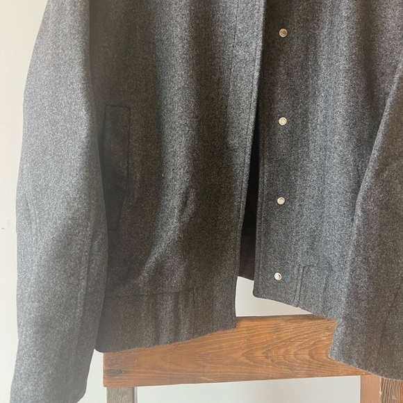 Oversized Bomber Jacket Grey - Picture 4 of 4